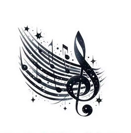 Термонаклейка для одежды Ноты Киев - изображение 1