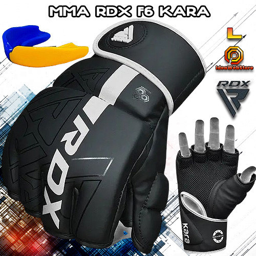 Рукавички для ММА змішаних єдиноборств рукопашного бою RDX F6 KARA Matte Red розмір L Київ - фото 9