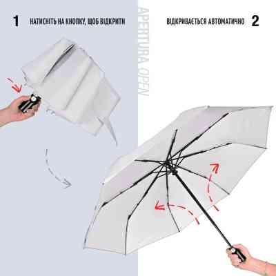 Зонт Perletti Ombrelli promozionali Складной Автоматический Белый (96007-04) Винница