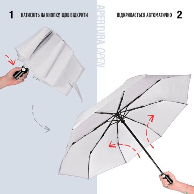 Зонт Perletti Ombrelli promozionali Складной Автоматический Белый (96007-04) Винница - изображение 4