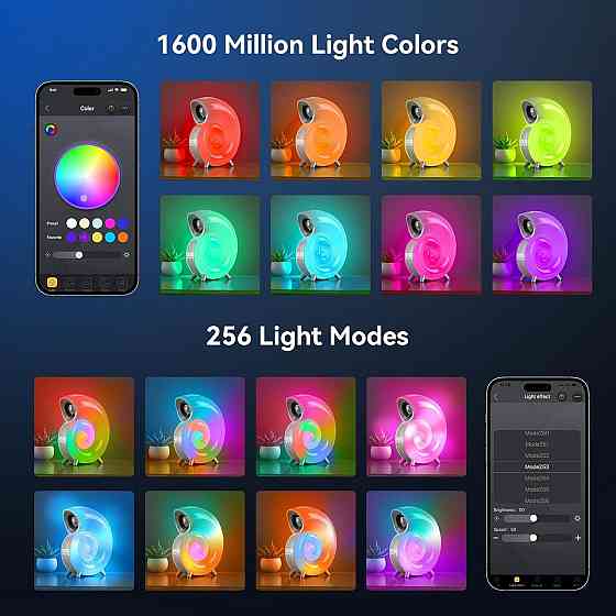 Музична смарт-колонка JOVELL A1 Ракушка: Bluetooth, RGB-підсвітка, будильник, білий шум та HD-звук Київ