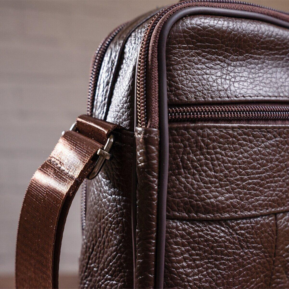 Мессенджер шкіряний 14991 Vintage Коричневий Київ - фото 2