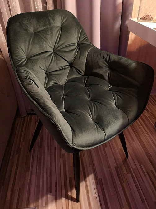 Стілець CHERRY VELVET чорний каркас/сірий BL.14 Київ - фото 11