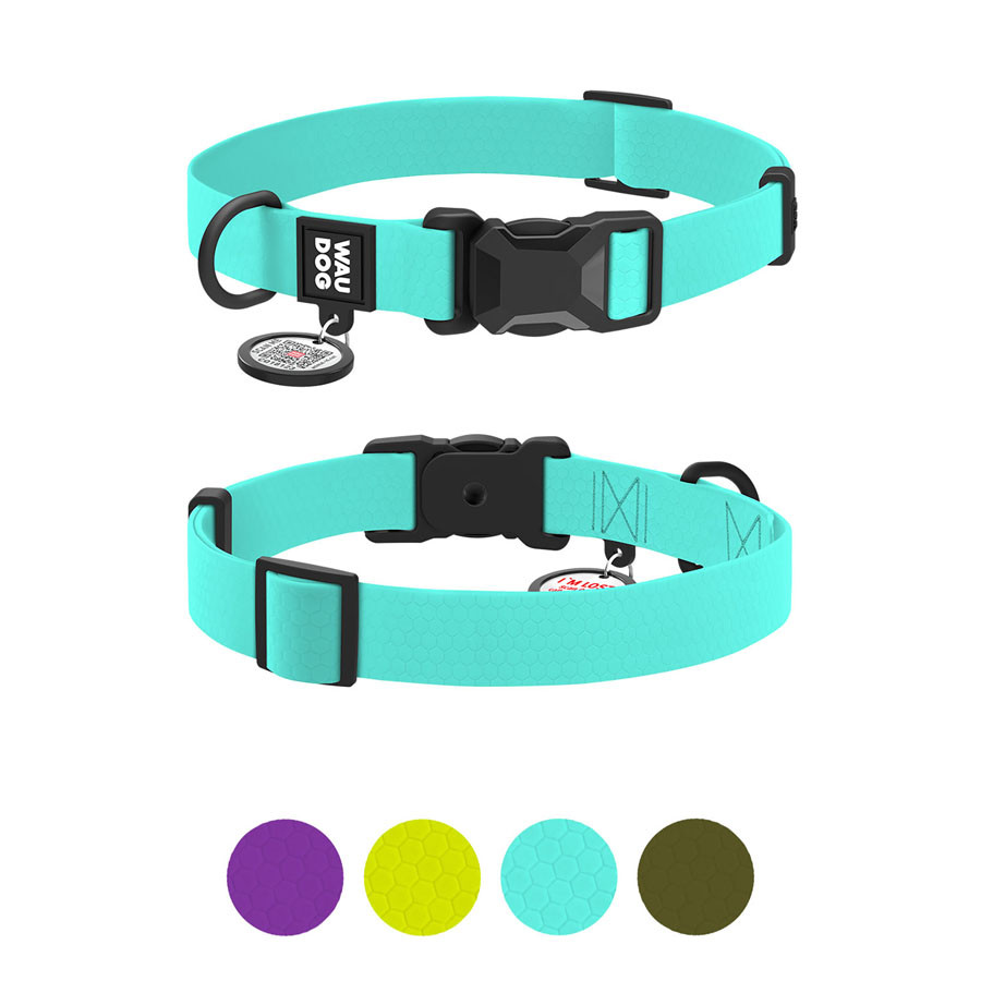 Нашийник для собак водостійкий WAUDOG Magnet c QR паспортом, магнітна пряжка-фастекс, L, Ш 25 м Коломыя - изображение 1