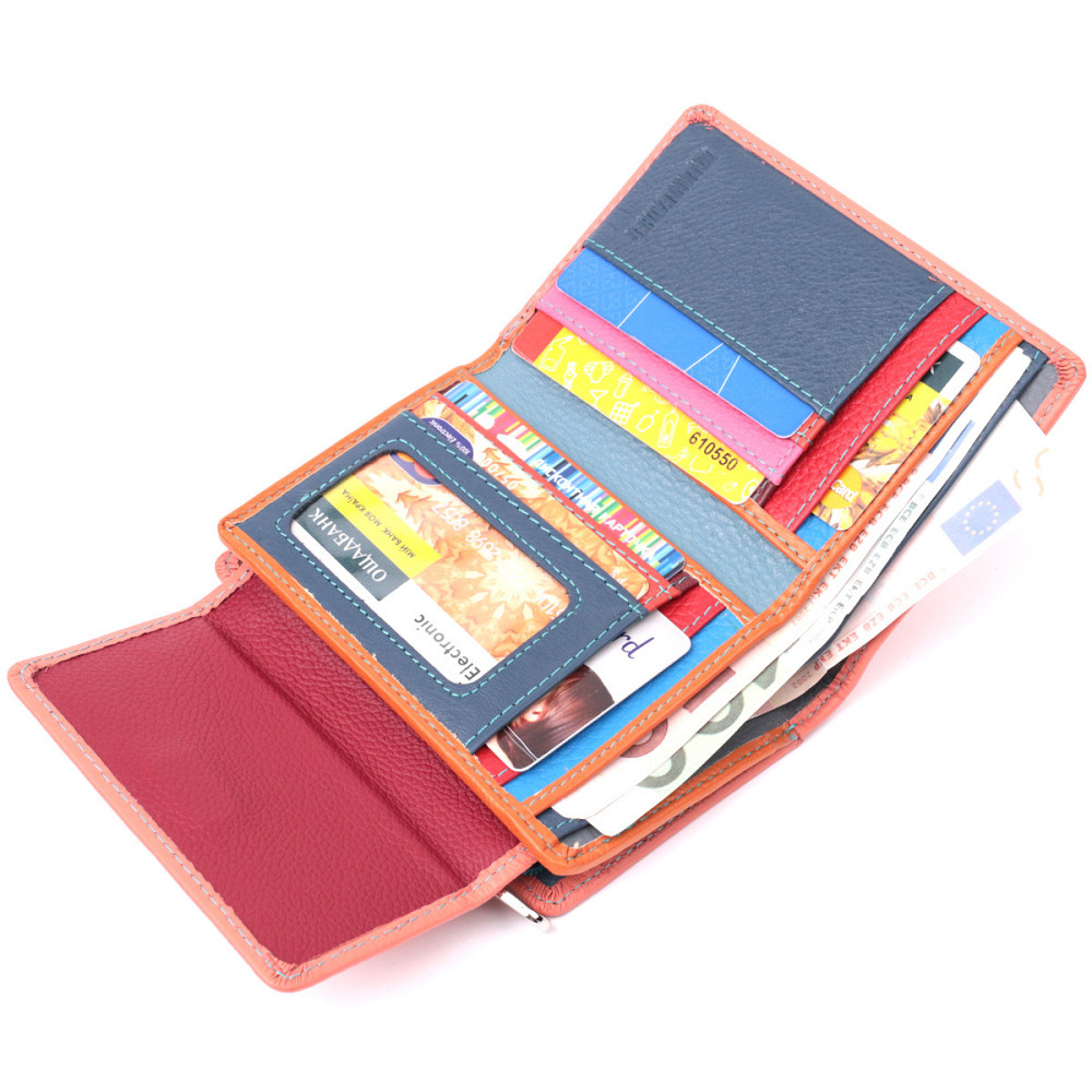 Оригинальный кошелек для женщин из натуральной кожи ST Leather 22499 Оранжевый Киев - изображение 8