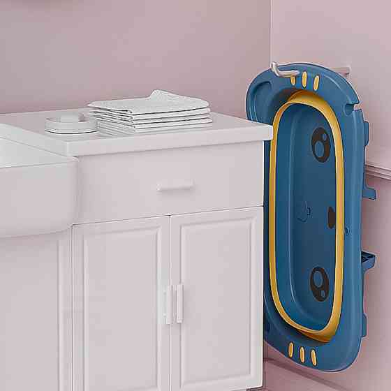 Детская складная ванночка Bestbaby BS-8766 Котик Blue Київ
