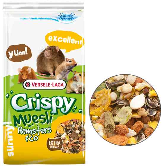 Versele-Laga Crispy Muesli Hamster ВЕРСЕЛЕ-ЛАГА КРІСПІ МЮСЛІ ХОМ`ЯК корм для хом`яків, щурів, мишей, піщанок Київ