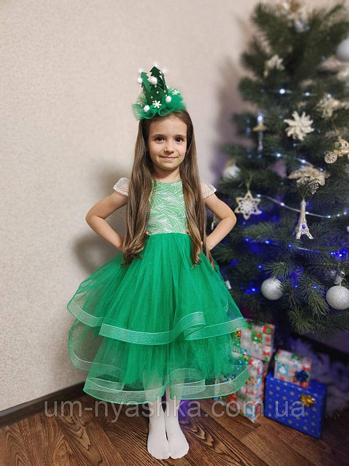 Пышное зеленое платье для девочки Елочка, Капуста, Лягушка Кривой Рог - изображение 2