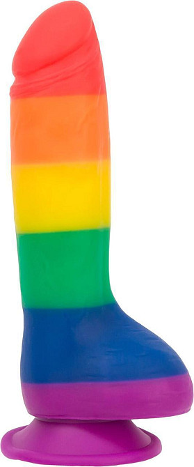 Райдужний фалоімітатор ADDICTION - JUSTIN - 8 "- RAINBOW, 20,3 см, силікон, вібропуля в подарунок Sex Aura Київ - фото 2