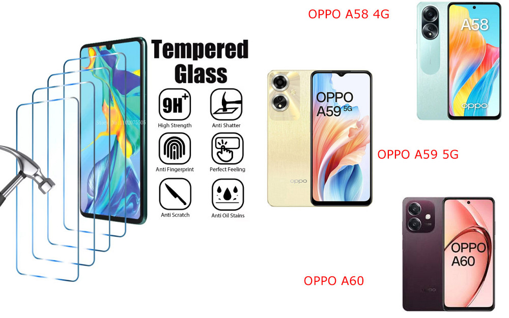 Захисне скло ArmorGlass для OPPO A58 4G, OPPO A59 5G, OPPO A60 – стійке до подряпин та ударів Київ - фото 1