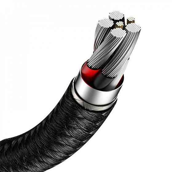 Кабель Baseus Cafule Metal Data Type-C 66W 0.25м чорний Львів
