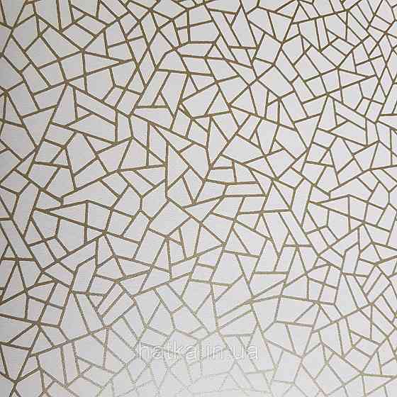 Шпалери флізелінові еко Galerie Metallic FX 0,53Х10 англія абстракція смуги золотом структурних на молочному Київ