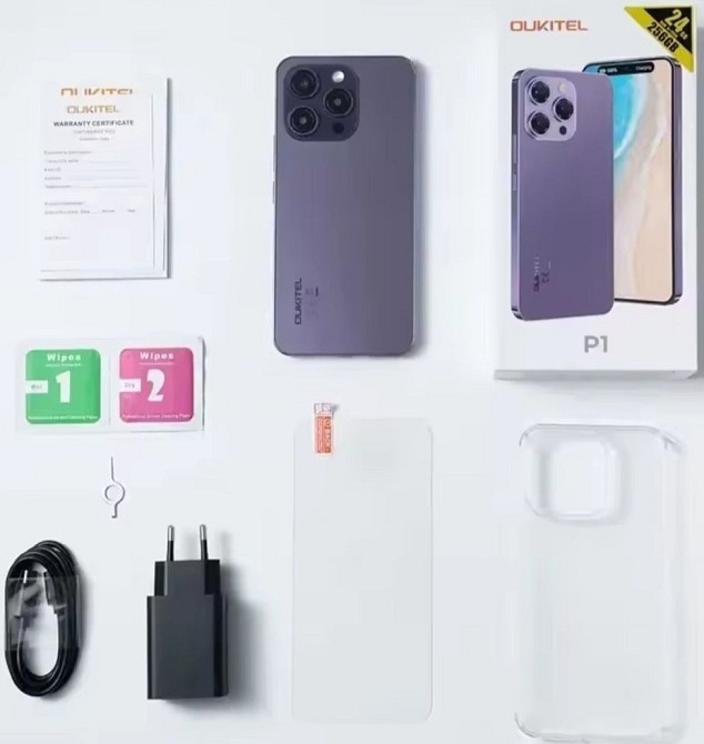 Телефон Oukitel P1 8/256Gb. Black/ Purple G99 5150mah Amoled 6.7