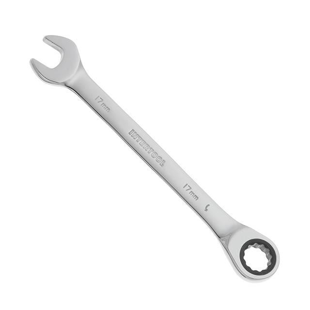 Ключ комбинированный с трещоточкой 17мм Cr-V; F DIN3113 Мукачево - изображение 1