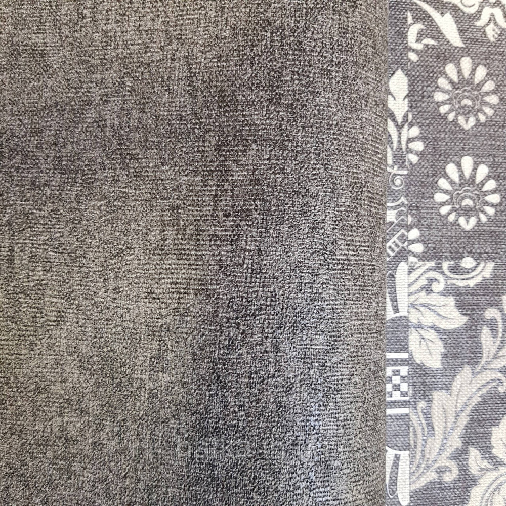 Шпалери метрові вінілові на флізелін Yuanlong Samsara однотонні ефект потертості під штукатурку чорні Київ - фото 2