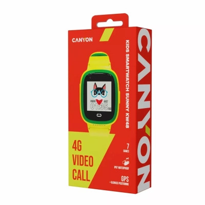 Смарт-часы Canyon Sunny KW-48 Video 4G GPS Games Music Yellow/Green (CNE-KW48YG) Винница - изображение 12