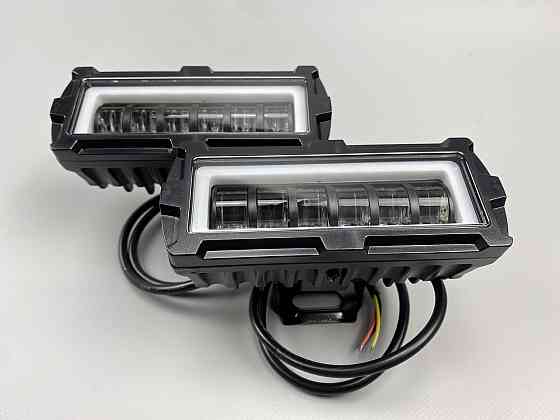 Фара LED прямокутна 6 Led діодів, 3D лінза, 9-32V, 6000К, IP67, led chip 3030, 50mm x 120mm, чітка межа світла Мукачево