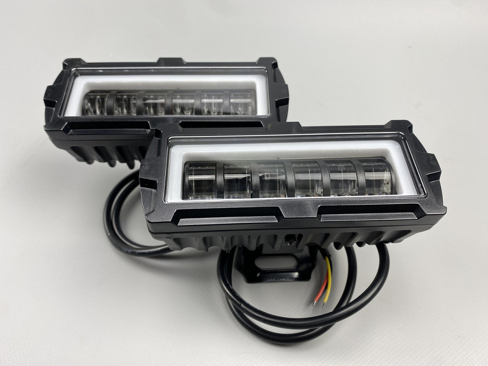 Фара LED прямокутна 6 Led діодів, 3D лінза, 9-32V, 6000К, IP67, led chip 3030, 50mm x 120mm, чітка межа світла Мукачево - фото 3