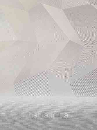 Шпалери метрові вінілові на флізеліні Sintra Vila геометрія фігури 3д сірі білі сріблясті 534601 Київ