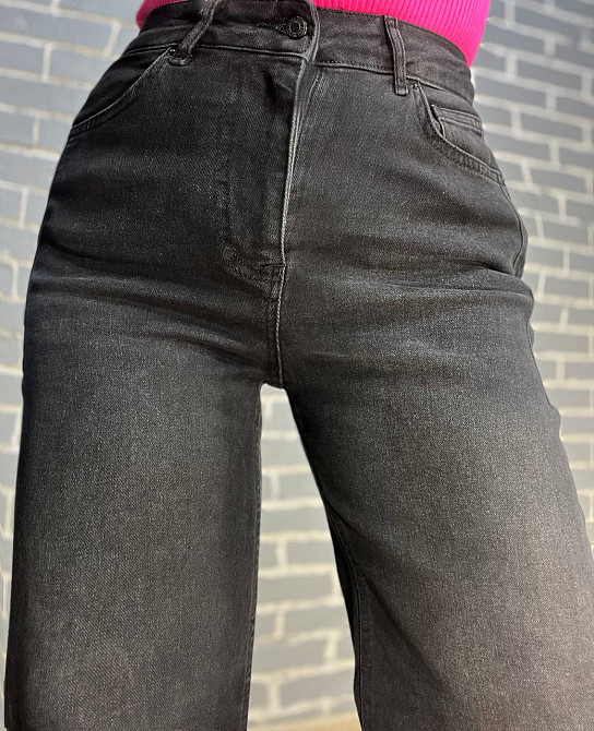 Джинси жіночі Its Basic 2506 палаццо виточки на стегнах стрейчеві чорні, чорний, 36, 36, 73 см, 108 см Київ - фото 15