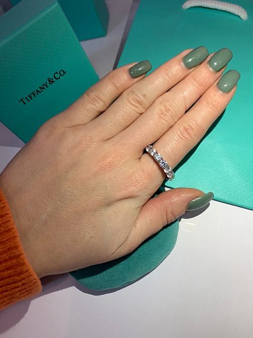 Кольцо дорожка Тиффани Tiffany, серебро 925 пробы / упаковано в мешочек Tiffany Одесса - изображение 2