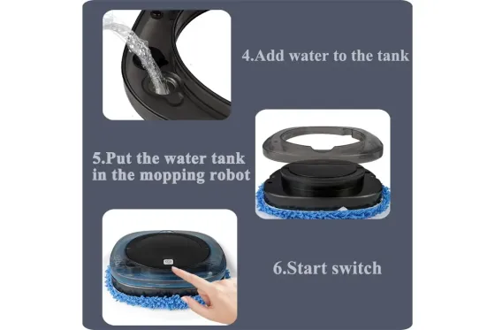 Моющий робот-пылесос INTELEGENT AUTOMATIC BRUSH MOPPER (22*22*6 см) Робот-пылесос для большого дома Коломыя