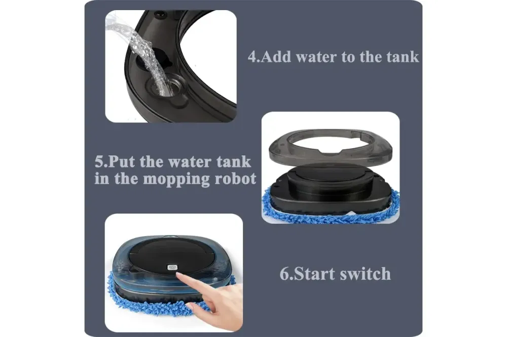 Моющий робот-пылесос INTELEGENT AUTOMATIC BRUSH MOPPER (22*22*6 см) Робот-пылесос для большого дома Коломия - фото 3