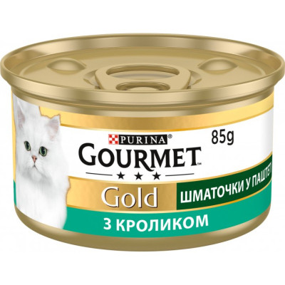 Паштет для кошек Purina Gourmet Gold. С кроликом. Кусочки в паштете 85 г (7613033706271) Винница - изображение 1
