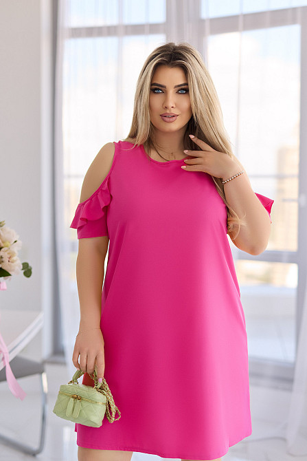 Летнее платье женское с вырезами на рукавах Rossa 54-56, Малиновый Киев - изображение 2