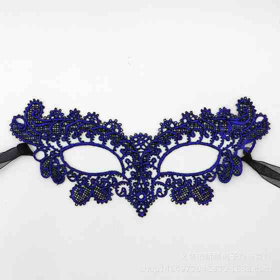 Маска маскарадна із мережива 22 на 7 см синій Київ