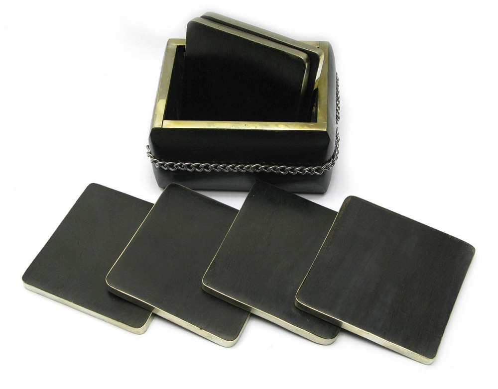 Підсклянники набір 6 шт чорне дерево Київ - фото 1