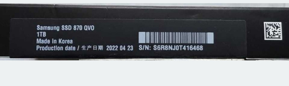 Новий SSD-диск Samsung 870 QVO V-NAND MLC 1TB 2.5" (MZ-77Q1T0BW) Харків - фото 1