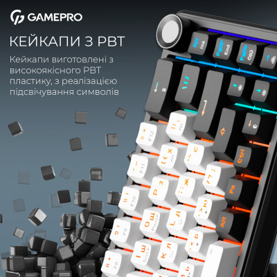 Клавіатура GamePro Asgard Valhalla MK210B Pro 65 RGB Wireless/Bluetooth/USB Black (MK210B Pro) Вінниця - фото 2