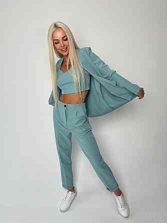 Костюм-трійка з топом "Vanity" оптом I Розпродаж моделі Фісташковий, 42 Київ