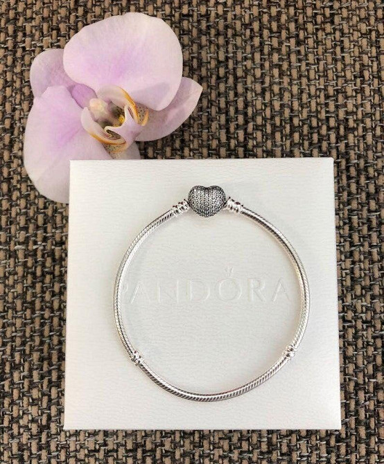 Срібний браслет для намистин Пандора"Серце"  590727CZ MasterSem Київ - фото 6