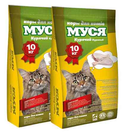 Корм для кішок Муся зі смаком курки 1 + 1 (20 кг) Вінниця
