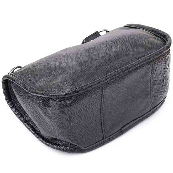 Полукруглая сумка для женщин из натуральной кожи Vintage 22905 Черный Киев