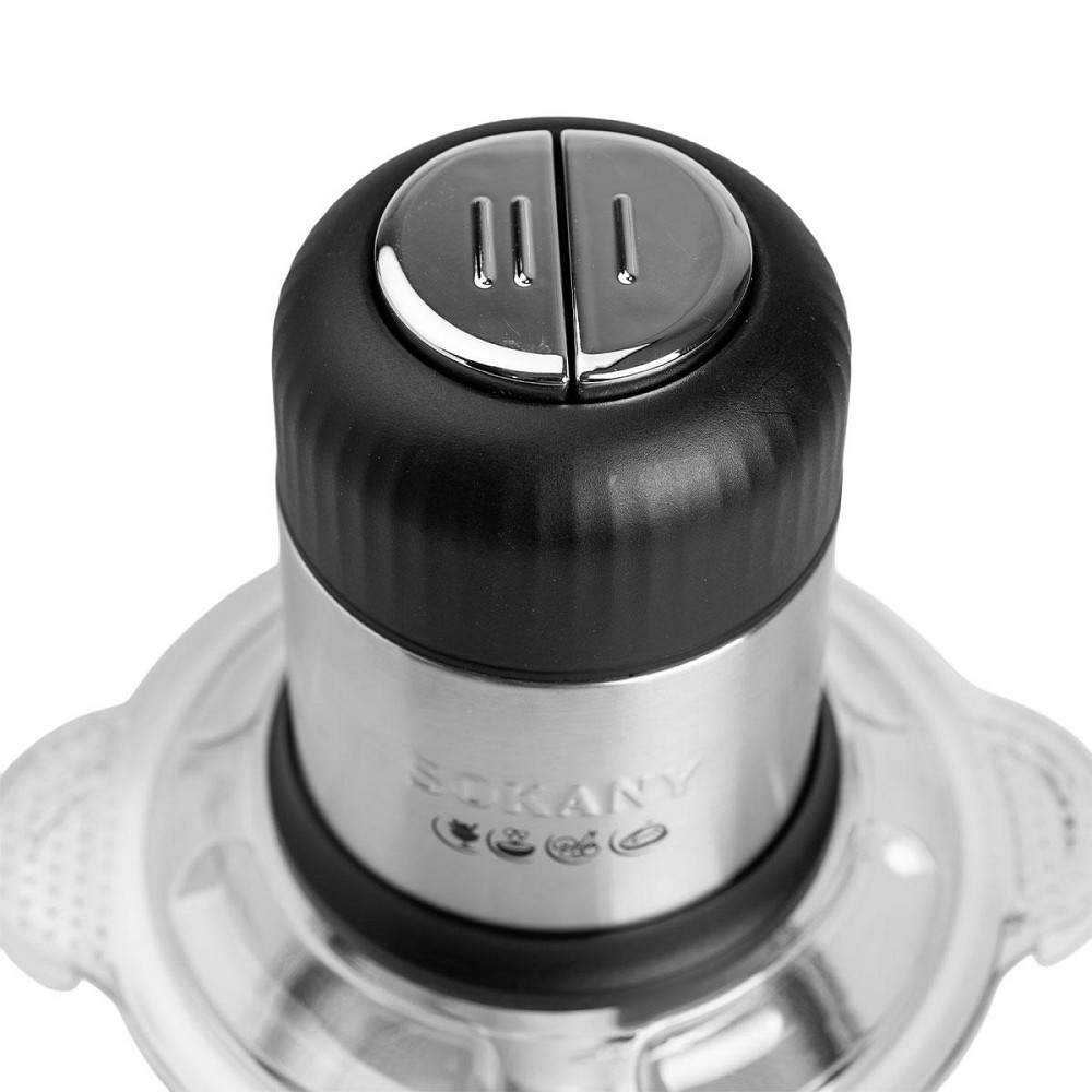 Чопер подрібнювач 800 Вт 4 леза з чашею на 1,5 літри м'ясорубка Sokany SK-7025A Київ - фото 5