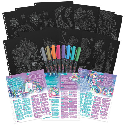 Набор для творчества Nebulous Stars Розмальовка Айседора чорні аркуші (11136) Винница - изображение 2