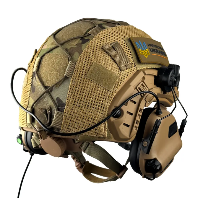 Комплект шолом Fast Team Wendy Helmet NIJ IIIA + навушники Earmor M32H MOD3 + кавер (Койот) розмір XL Вінниця - фото 10