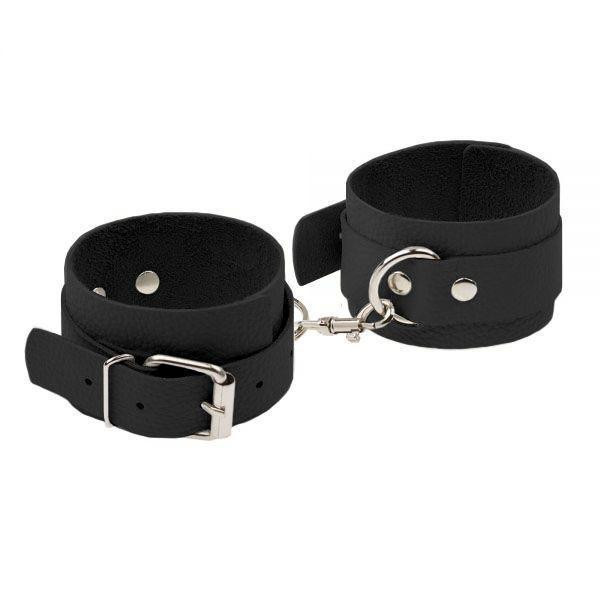 Наручники Leather Standart Hand Cuffs, Black Sex Aura Київ - фото 1