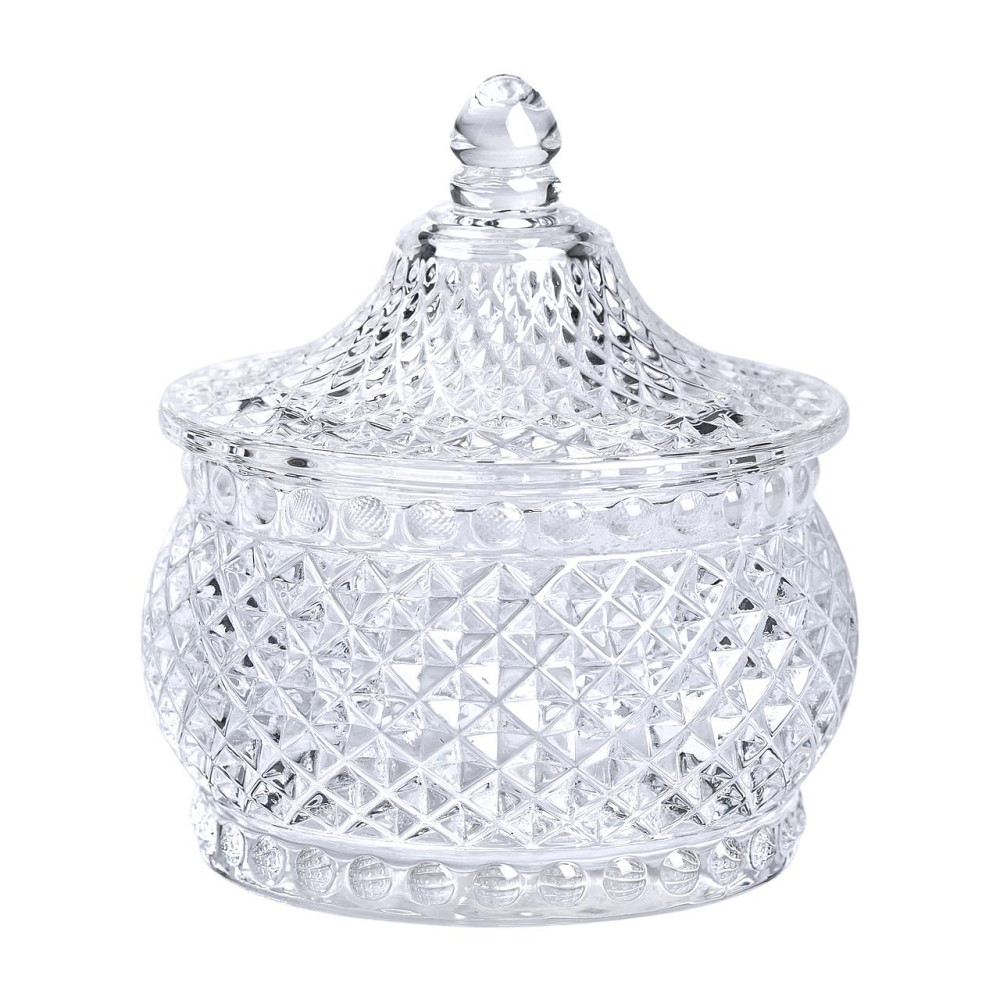 Цукерниця скляна з кришкою Ø 8 см кругла HP-YH-4 Коломия - фото 2