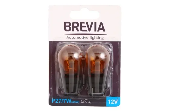 Лампа 12В 27/7 Вт P27/7W Brevia оранжевая (2 шт.) Винница