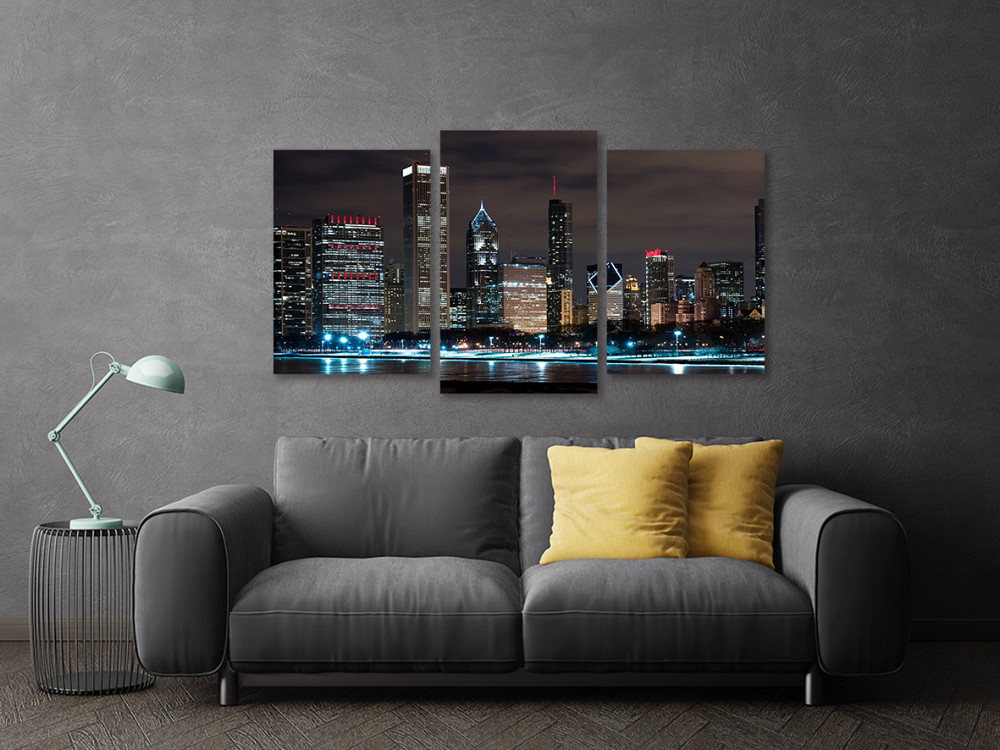 Модульна картина у вітальню/ спальню Місто вночі   Art-543_3 Київ - фото 3
