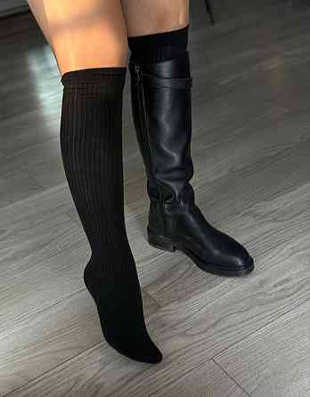 Женские стильные гетры из хлопка Черный, 38-40 Одесса