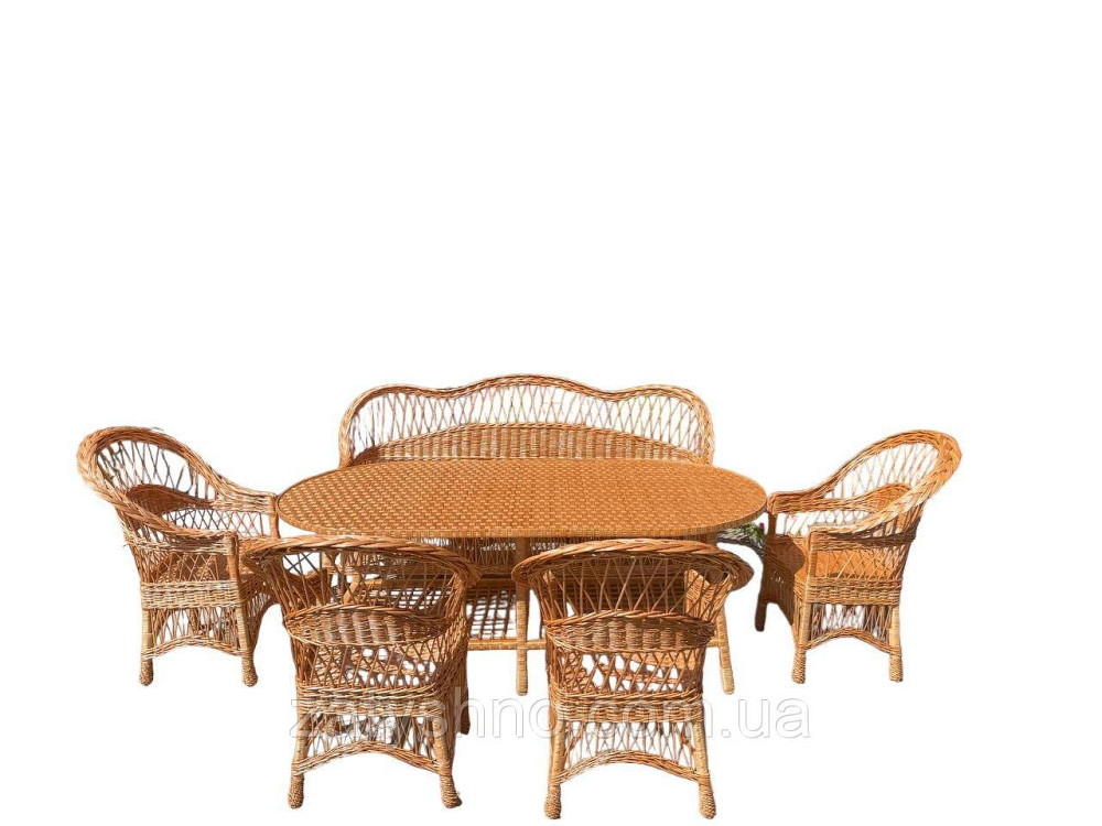 Набор плетеной мебели с большим столом Киев - изображение 1