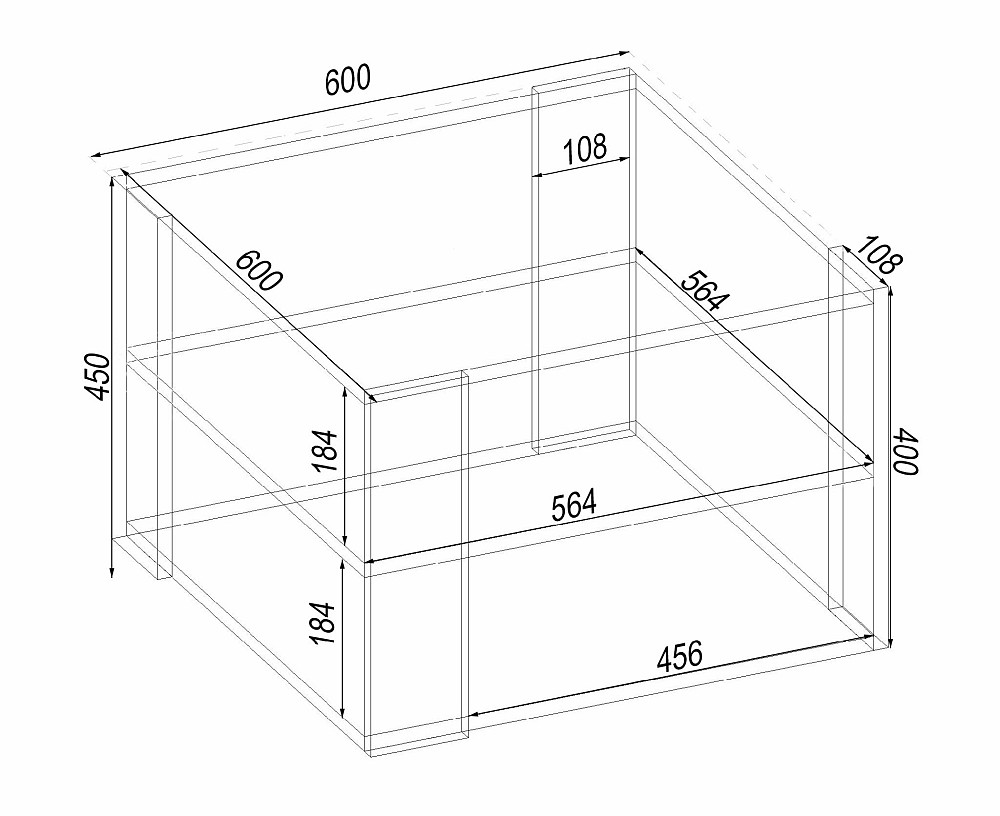 Стол журнальный Квант №4, Венге Магия, 600/600/450 Львов - изображение 4