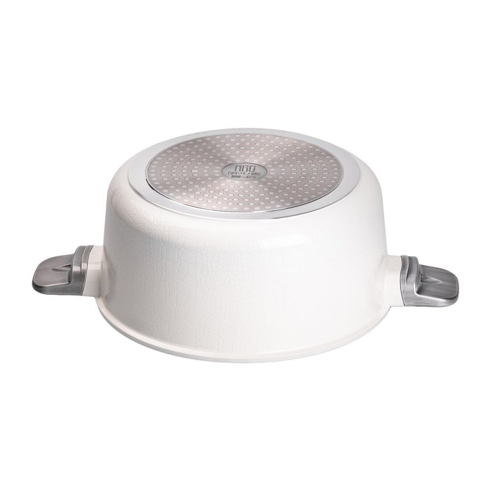 Алюмінієва каструля з керамічним покриттям антипригарним 6.9 л Ø 28 см білий MGC HP-4-454W Коломия - фото 2