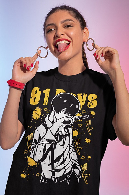 Футболка чоловіча з аніме принтом Дайс Аніме Серіес Джапанесе оверсайз (S/M/L) Чорний AnimeJ0329 Дніпро - фото 2