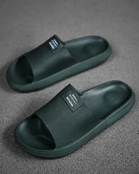 Шлепанци мужские на толстой подошве  Доброго вечора Хаки Одесса - изображение 2